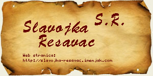Slavojka Resavac vizit kartica